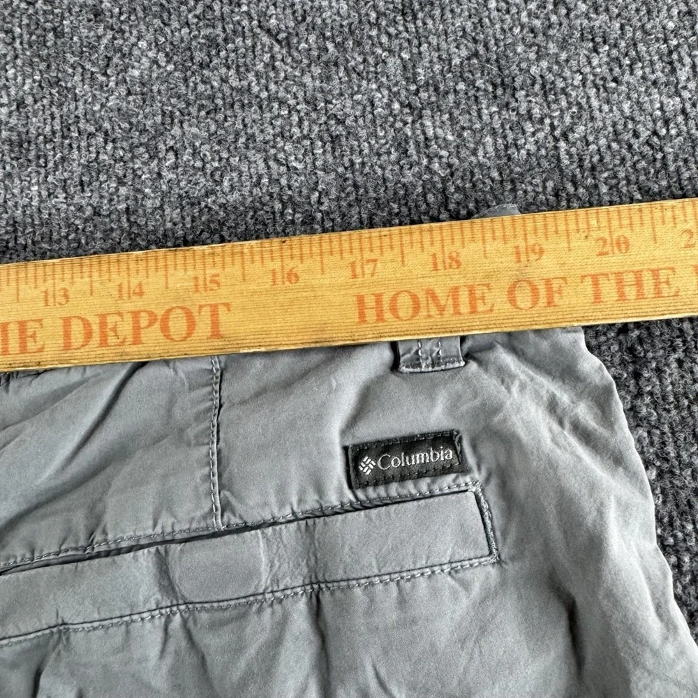 Columbia Shorts Mens 38 Gray Chino Cotton Pockets Outdoors Hiking Flat Front